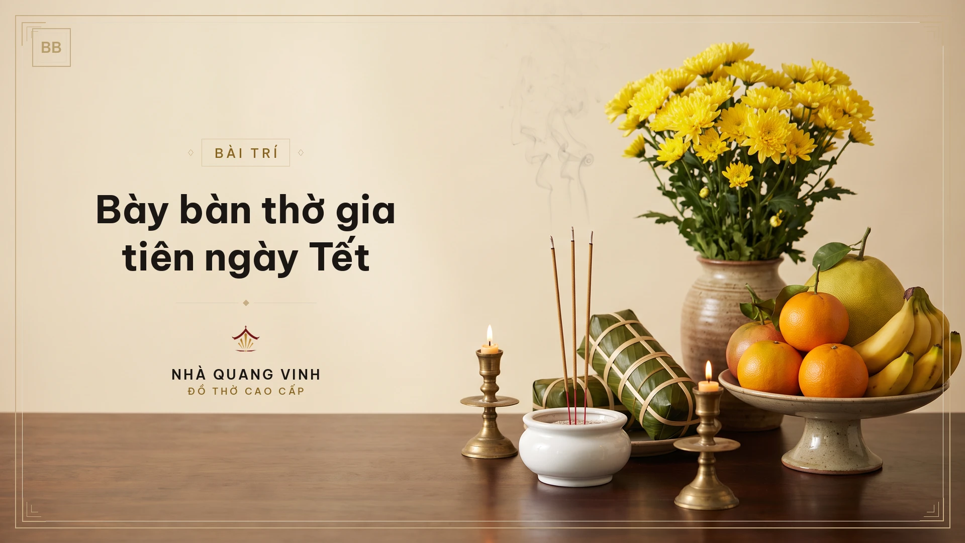 Bày bàn thờ gia tiên ngày Tết