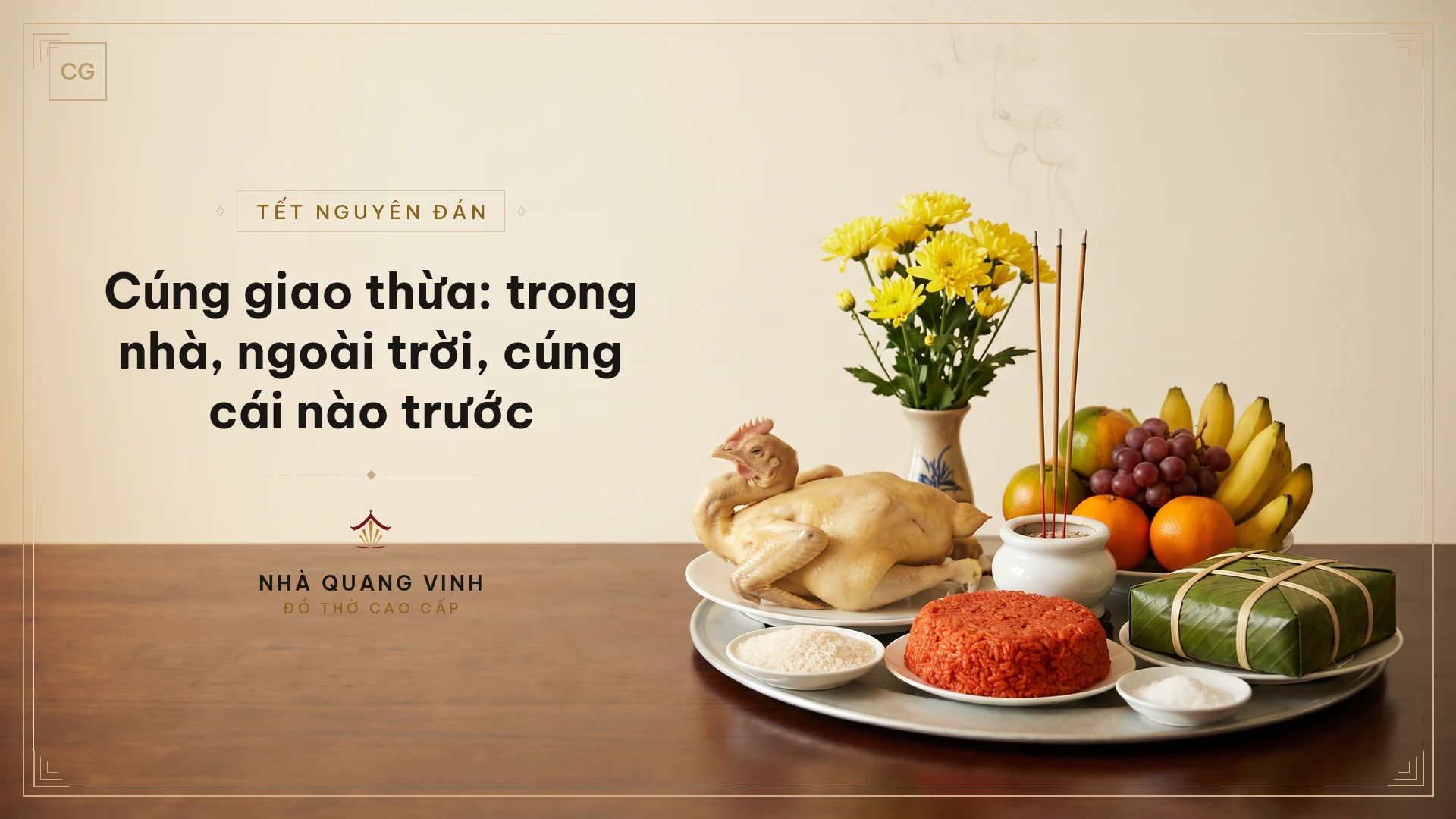 Cúng giao thừa: trong nhà, ngoài trời, cúng cái nào trước
