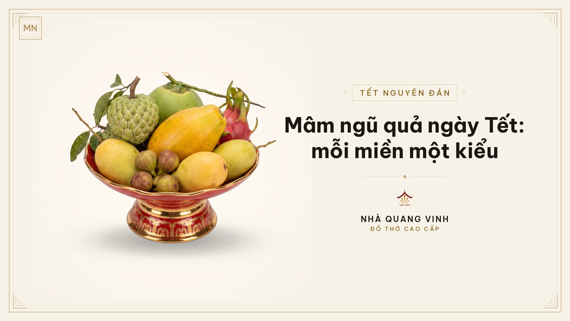 Mâm ngũ quả ngày Tết: mỗi miền một kiểu