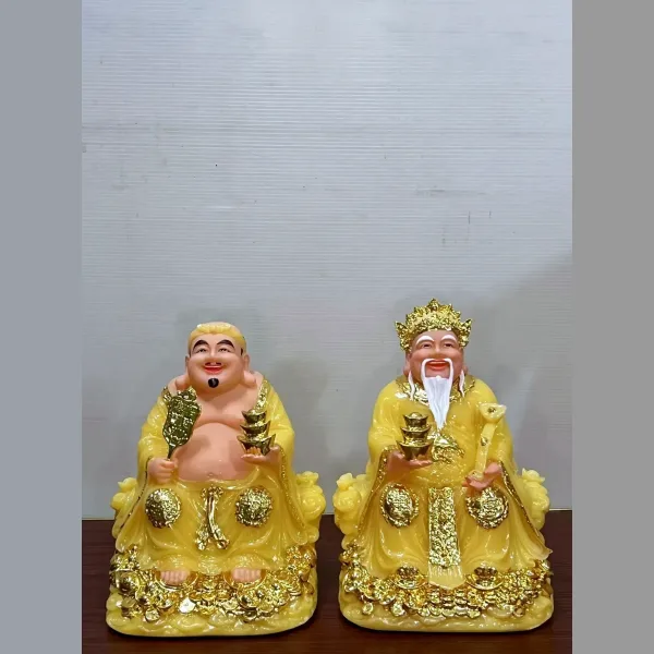 Cặp tượng Thần Tài – Ông Địa Sứ Hoàng Kim Tụ Lộc