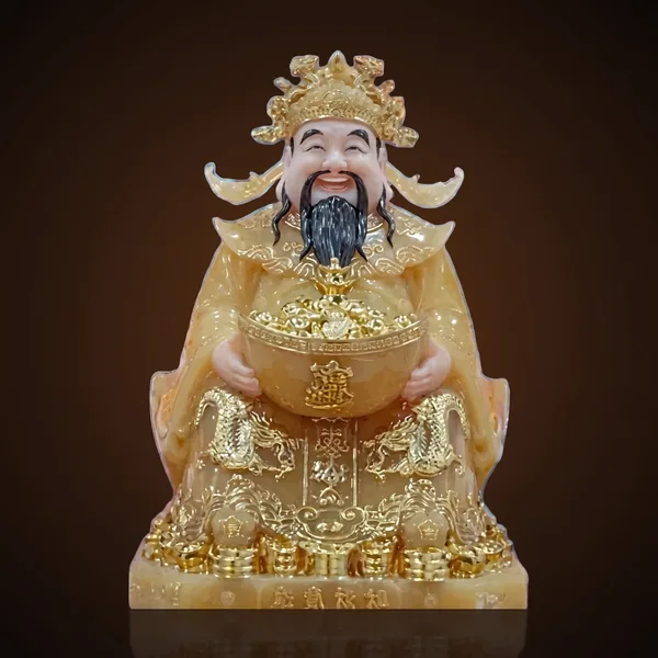 Tượng Thần Tiền đá vàng ngọc