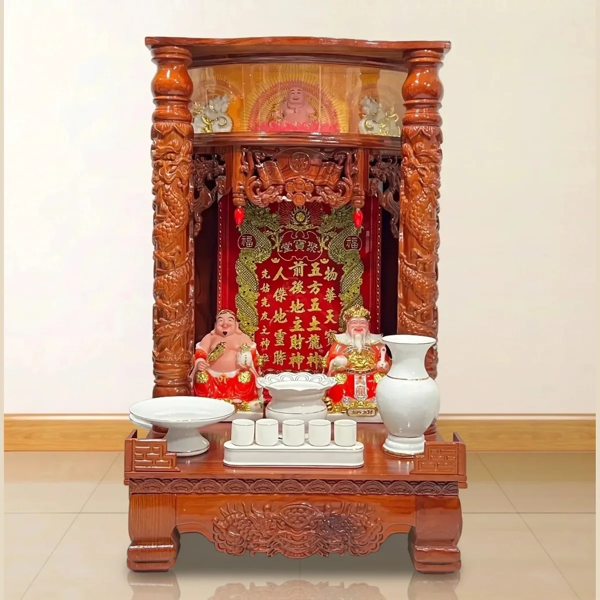 Bộ thờ Thần Tài – Ông Địa Xoan Đào Kỳ Lân (60/98)