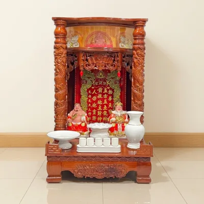 Bộ thờ Thần Tài – Ông Địa Xoan Đào Kỳ Lân (60/98)