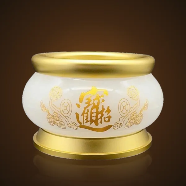 Lư hương gốm trắng kim