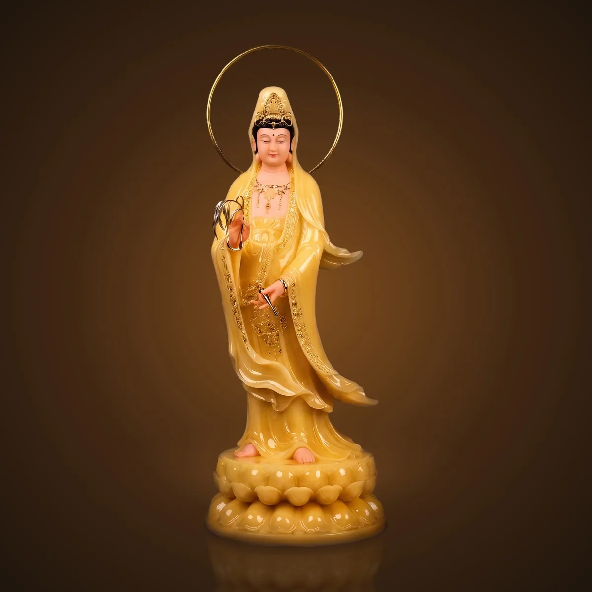 Tượng Quan Âm Đứng - Vàng