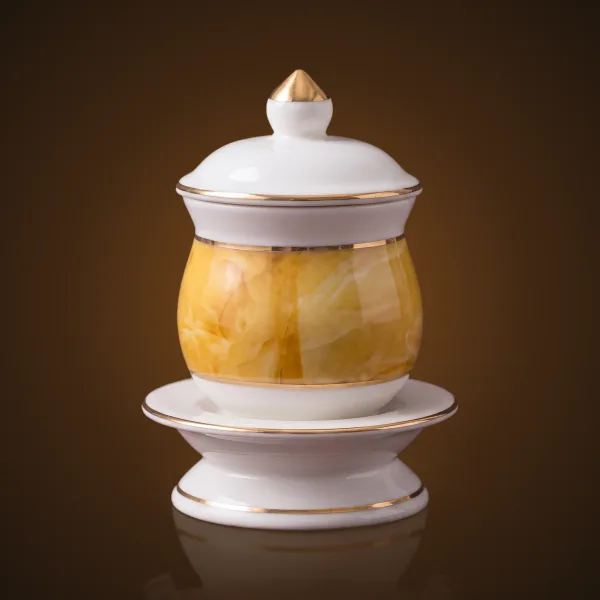 Hũ Gạo Muối Nước Sứ Vân Đá