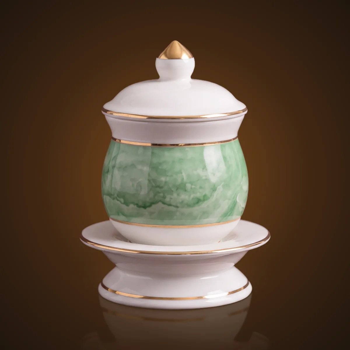 Hũ Gạo Muối Nước Sứ Vân Đá