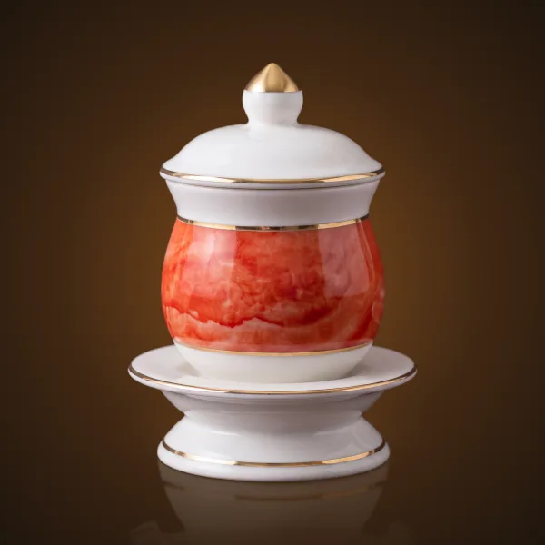 Hũ Gạo Muối Nước Sứ Vân Đá