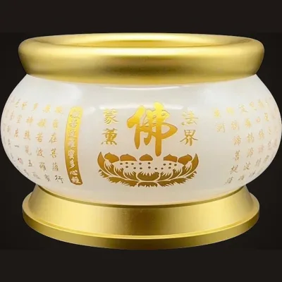 Lư hương lưu ly chữ Phật