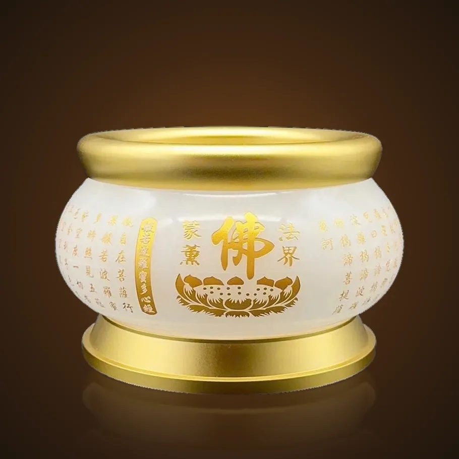 Lư hương lưu ly chữ Phật