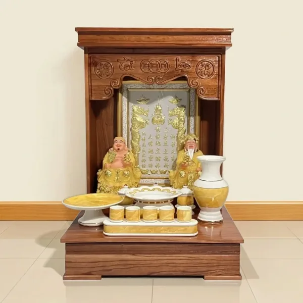 Bộ thờ Thần Tài – Ông Địa Vân Vàng