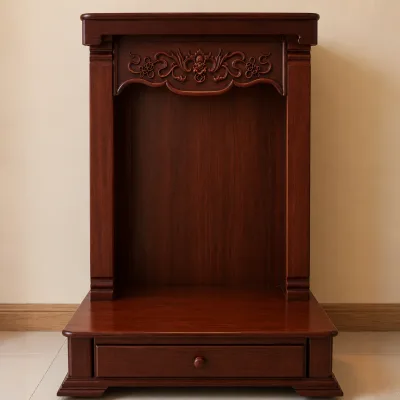 Tủ thờ Thần Tài 60×88 hộc kéo căm xe