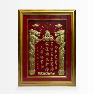 Bài vị dát vàng cột rồng