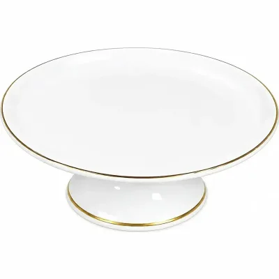 Dĩa sứ trắng viền vàng