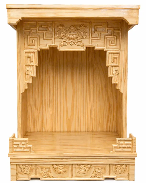 Tủ Thờ Gỗ Pơ Mu - Đế Sen