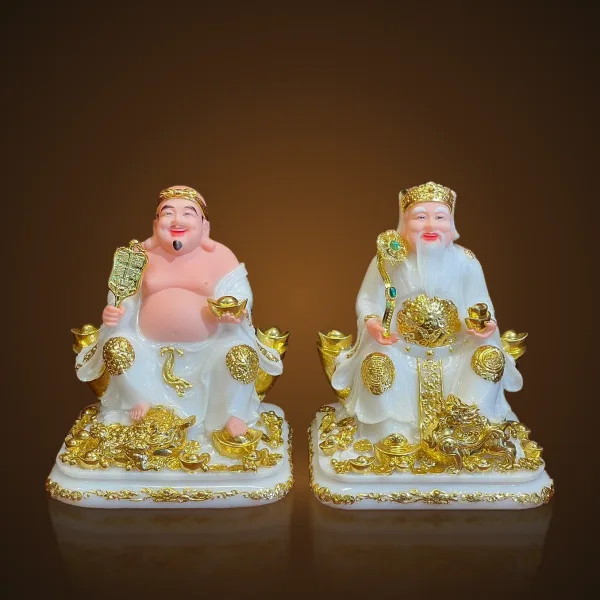 Tài Địa men trắng vẽ vàng