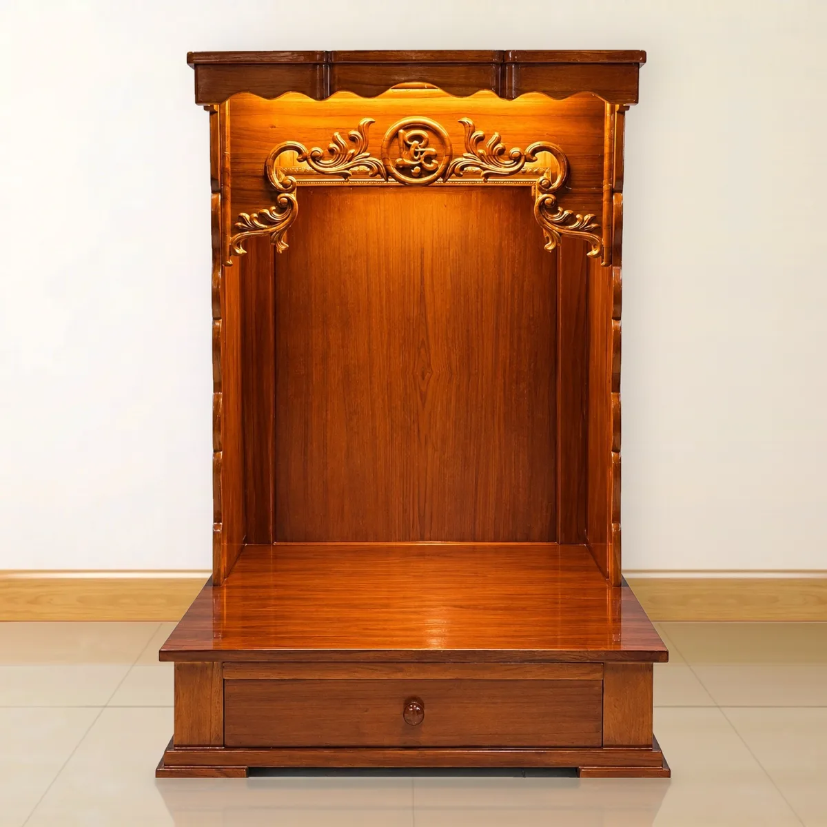 Tủ Thờ Gỗ Xoan Đào Chữ Lộc - 2 Hộc