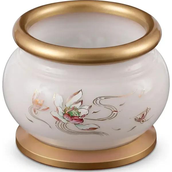 Lư hương men trắng sứ